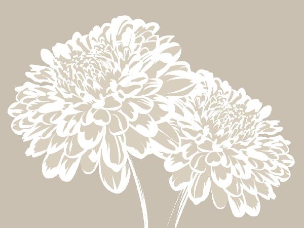 PHOTOWALL / Blossom my Heart - Light Beige (e6115)