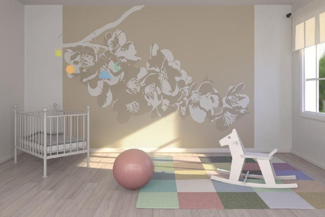 PHOTOWALL / Flora Light Beige (e6122)