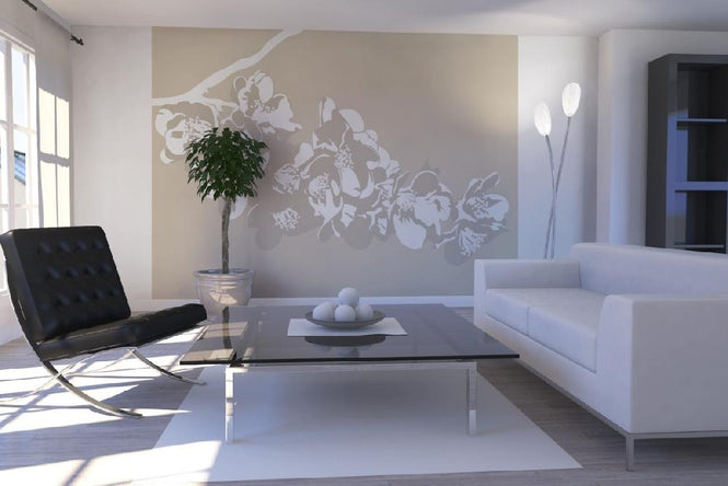 PHOTOWALL / Flora Light Beige (e6122)