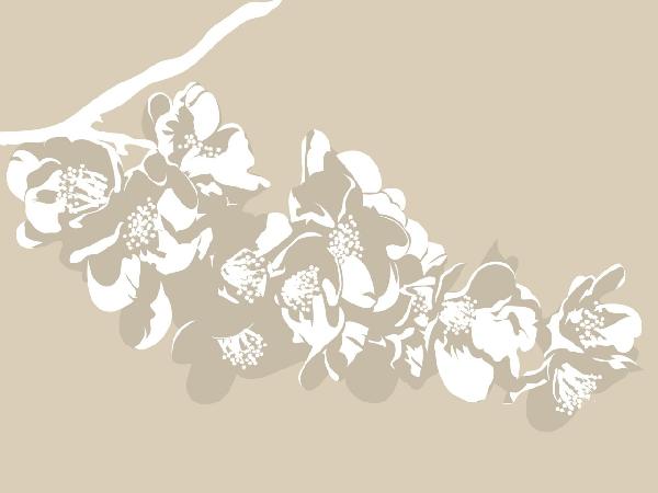 PHOTOWALL / Flora Light Beige (e6122)