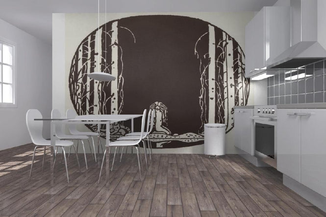 PHOTOWALL / Bauer,John - Naken Flicka i Trollskog (e2156)