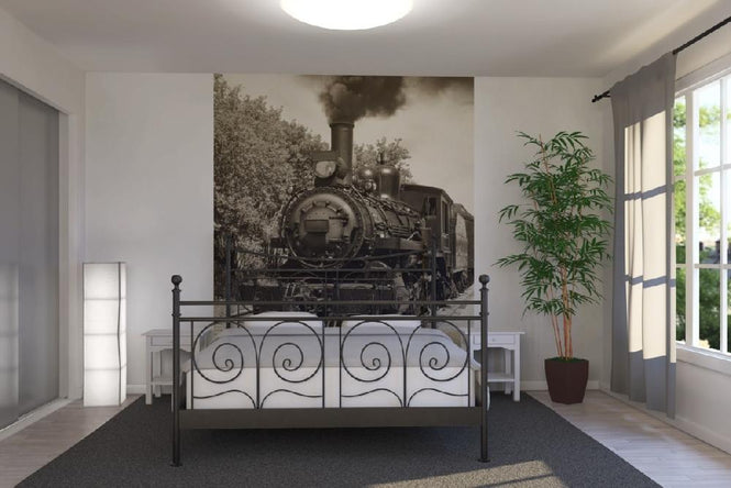 PHOTOWALL / Old Locomotive - Sepia (e19380)