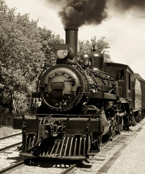 PHOTOWALL / Old Locomotive - Sepia (e19380)