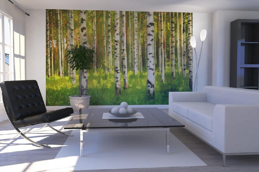 PHOTOWALL / Birch Forest - Oil Painting (e19310)