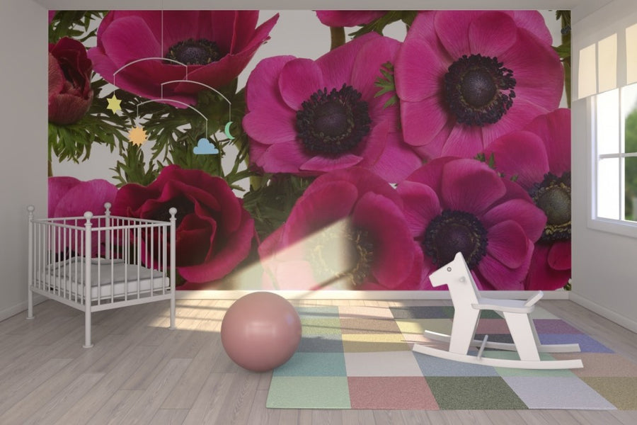 PHOTOWALL / Panoramic Flowers - Pink (e19506)