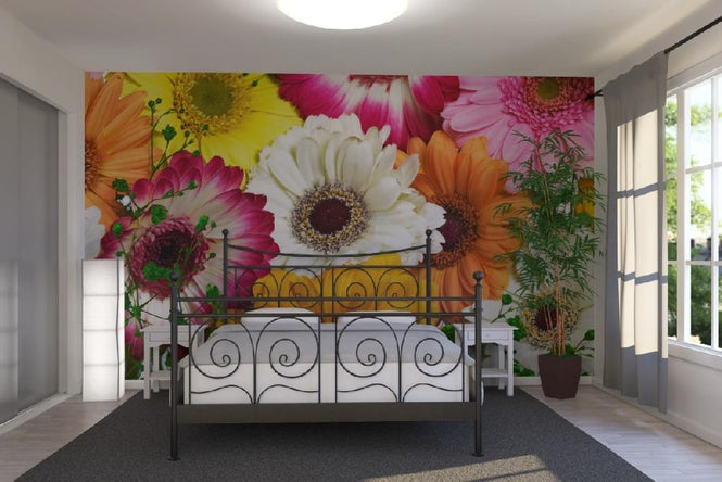 PHOTOWALL / Panoramic Flowers Colors (e19494)