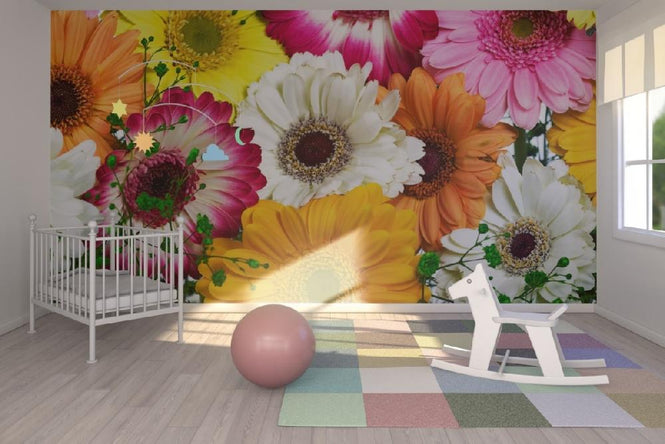 PHOTOWALL / Panoramic Flowers Colors (e19494)