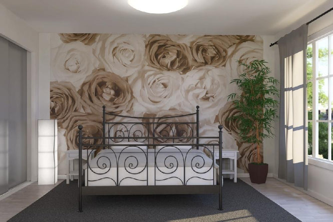 PHOTOWALL / Nice Roses - Sepia (e19474)