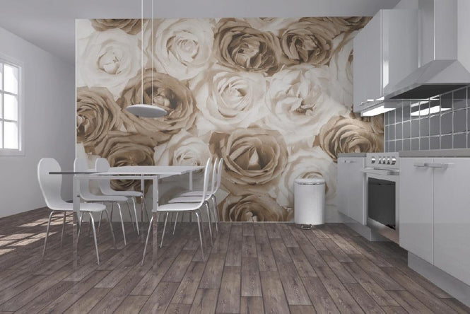 PHOTOWALL / Nice Roses - Sepia (e19474)