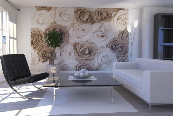 PHOTOWALL / Nice Roses - Sepia (e19474)