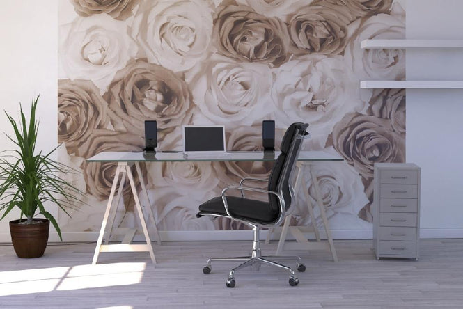 PHOTOWALL / Nice Roses - Sepia (e19474)