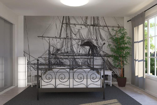 PHOTOWALL / Sailing Ship - b/w (e19413)