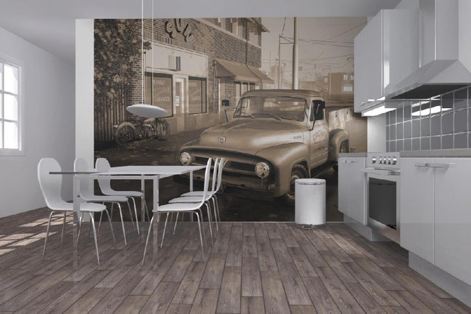 PHOTOWALL / Elvis Truck Sun Records - Sepia (e19547)