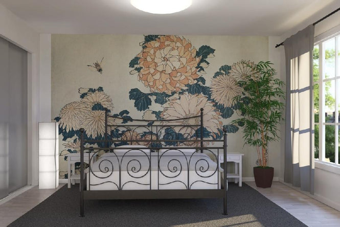 PHOTOWALL / Hokusai,Katsushika - Chrysanthemums (e10382)