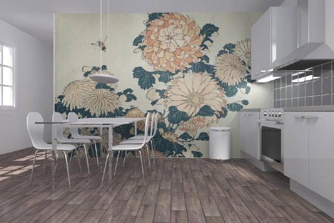 PHOTOWALL / Hokusai,Katsushika - Chrysanthemums (e10382)