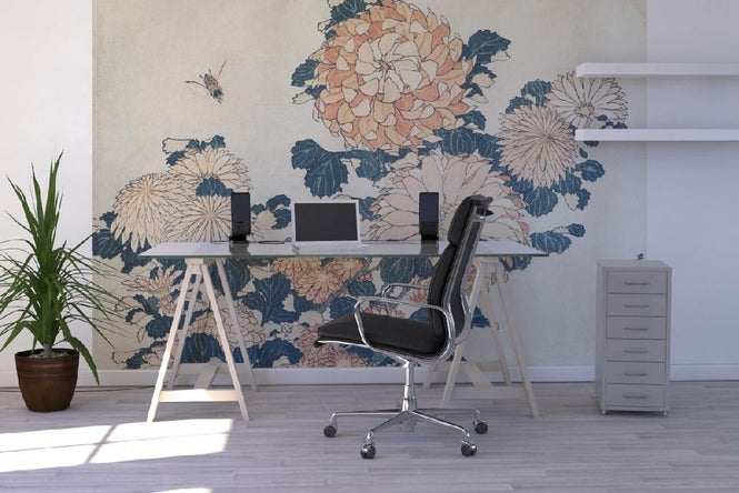 PHOTOWALL / Hokusai,Katsushika - Chrysanthemums (e10382)