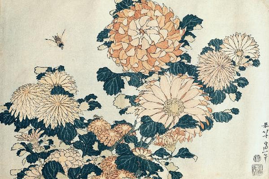 PHOTOWALL / Hokusai,Katsushika - Chrysanthemums (e10382)