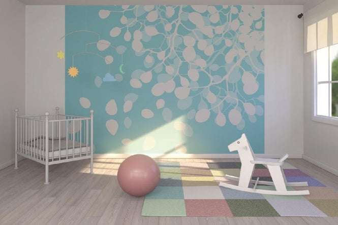 PHOTOWALL / Birch - Turquoise (e19729)