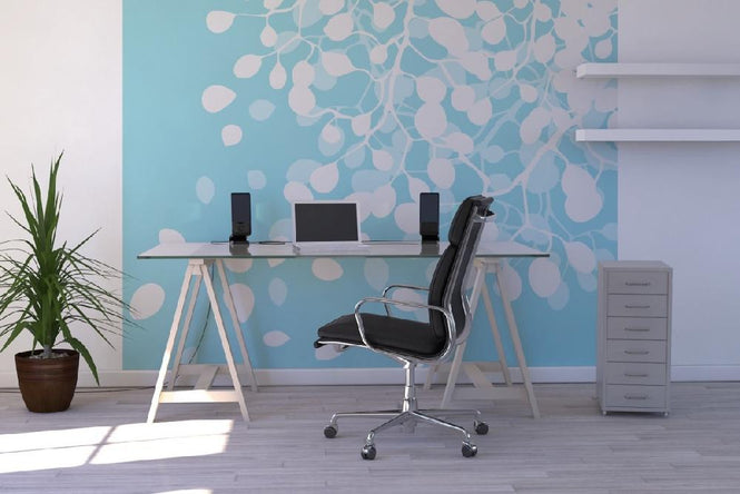 PHOTOWALL / Birch - Turquoise (e19729)