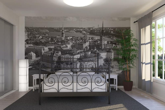 PHOTOWALL / Stockholm in Sunlight - b/w (e19859)