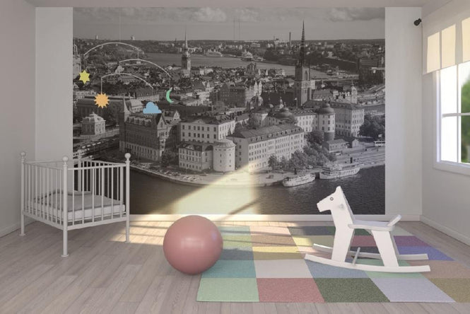 PHOTOWALL / Stockholm in Sunlight - b/w (e19859)