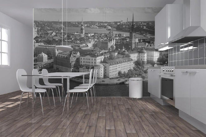 PHOTOWALL / Stockholm in Sunlight - b/w (e19859)