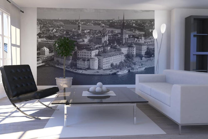 PHOTOWALL / Stockholm in Sunlight - b/w (e19859)