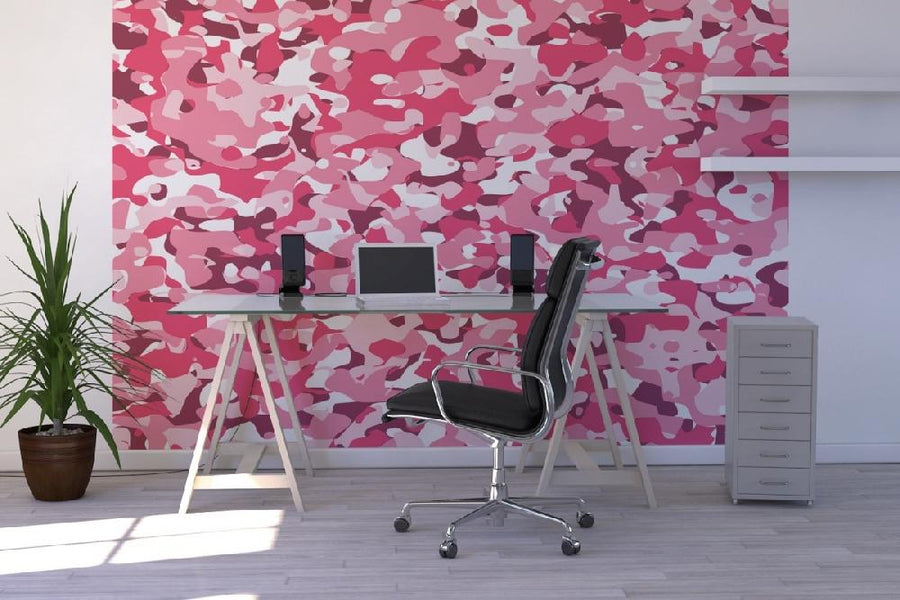 PHOTOWALL / Camouflage - Pink (e19907)