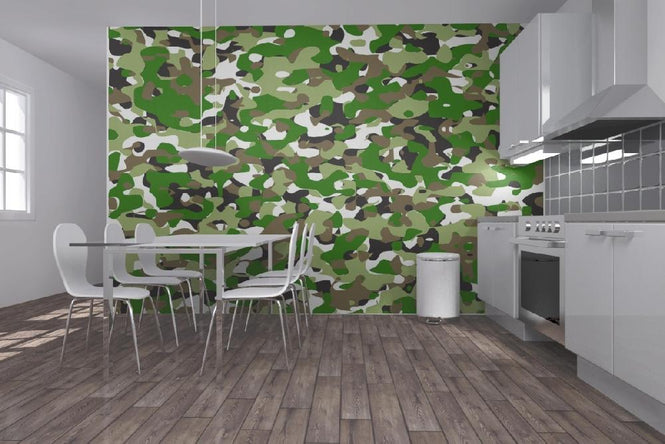 PHOTOWALL / Camouflage - Green (e19909)
