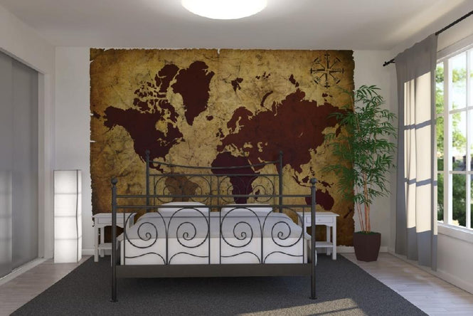 PHOTOWALL / Old Manuscript of World Map (e19955)