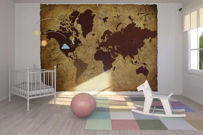 PHOTOWALL / Old Manuscript of World Map (e19955)