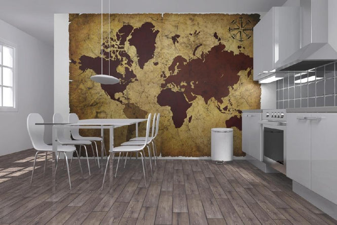 PHOTOWALL / Old Manuscript of World Map (e19955)