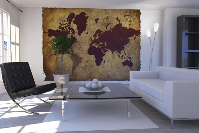 PHOTOWALL / Old Manuscript of World Map (e19955)