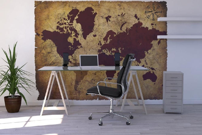 PHOTOWALL / Old Manuscript of World Map (e19955)