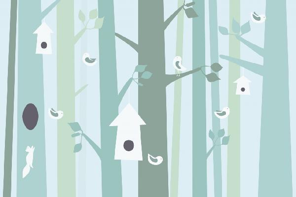PHOTOWALL / Birdforest - Green (e20078)