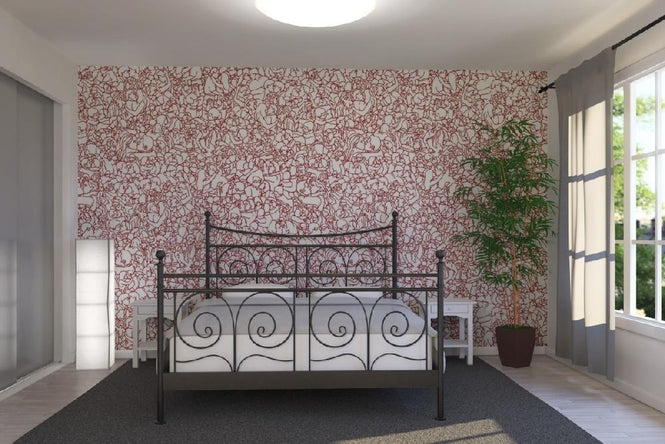 PHOTOWALL / Zoenpatroon - Red (e20129)