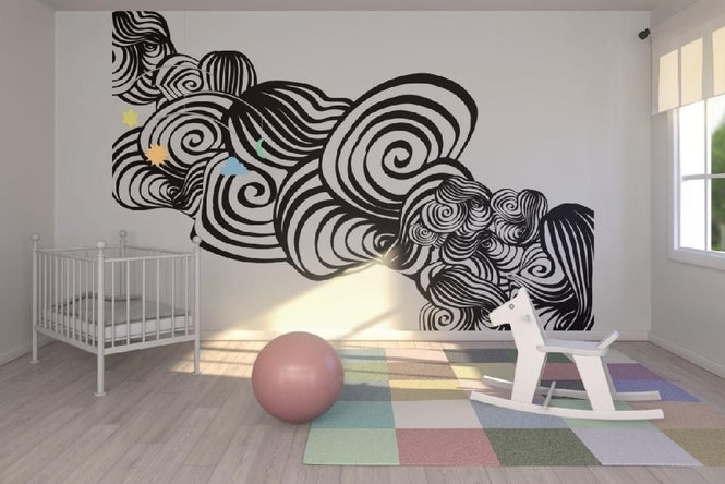 PHOTOWALL / Abstract Tornado - b/w (e20300)