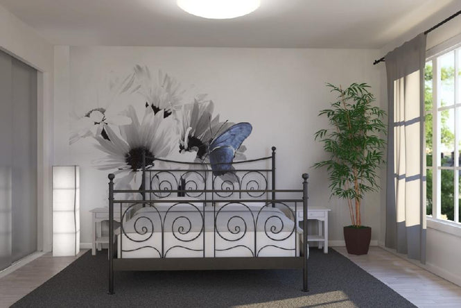 PHOTOWALL / Julia Butterfly - b/w Blue (e20358)