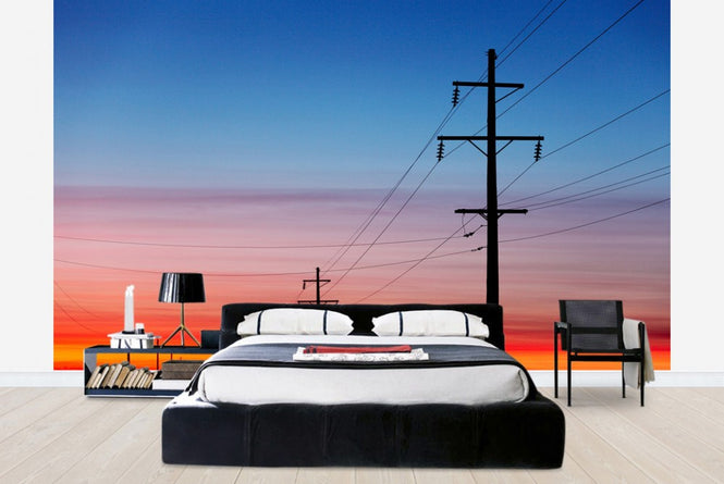 PHOTOWALL / Power Lines at Sunset (e20364)