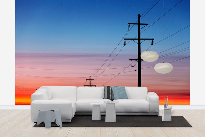 PHOTOWALL / Power Lines at Sunset (e20364)