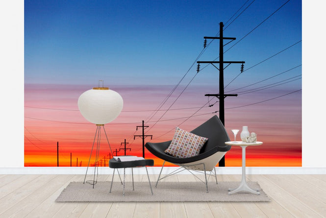 PHOTOWALL / Power Lines at Sunset (e20364)