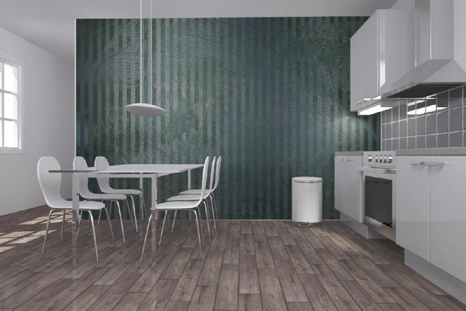 PHOTOWALL / Abstract Specular Reflections - Green Grey (e20460)