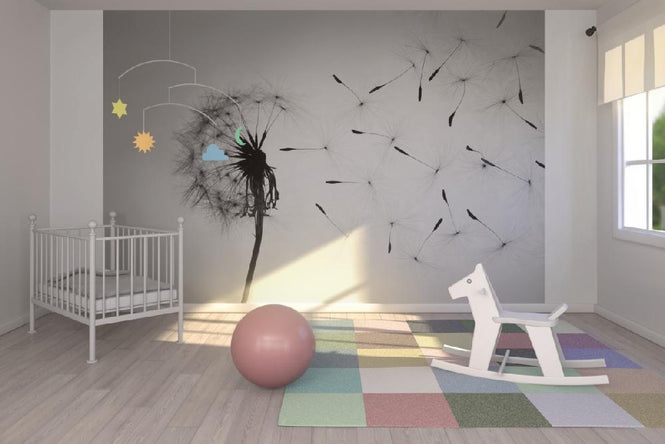 PHOTOWALL / Dandelion - Black White (e20742)