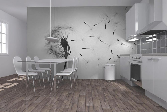 PHOTOWALL / Dandelion - Black White (e20742)