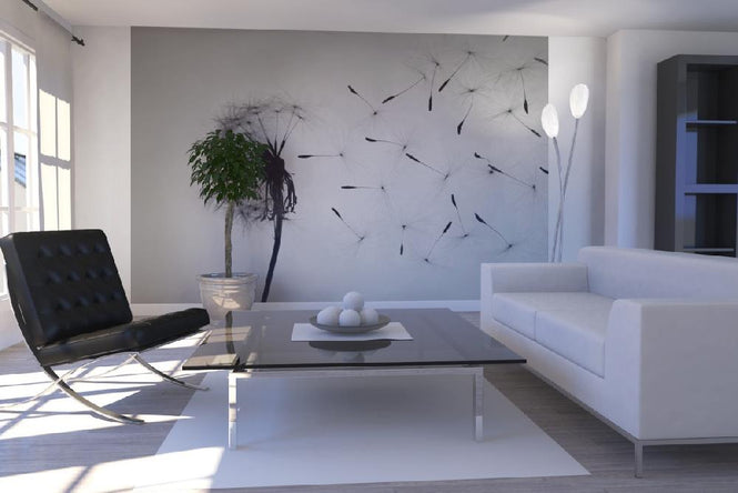PHOTOWALL / Dandelion - Black White (e20742)