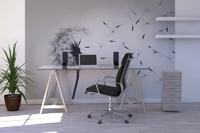 PHOTOWALL / Dandelion - Black White (e20742)