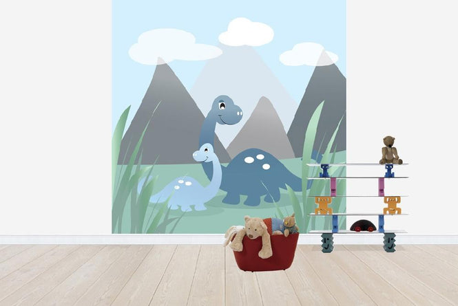 PHOTOWALL / Dinoland - Blue (e20847)