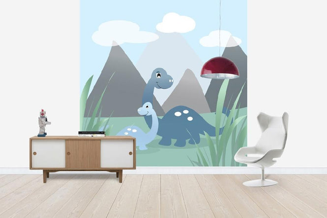 PHOTOWALL / Dinoland - Blue (e20847)