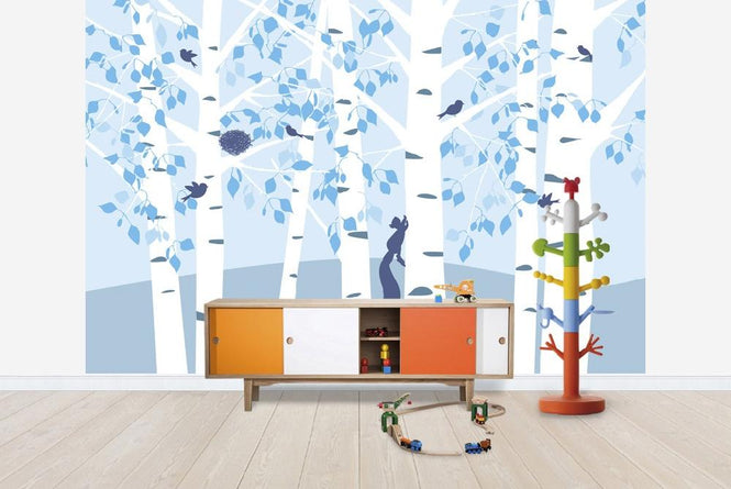 PHOTOWALL / Birch Forrest - Blue (e20879)