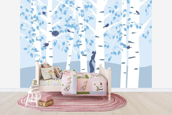 PHOTOWALL / Birch Forrest - Blue (e20879)